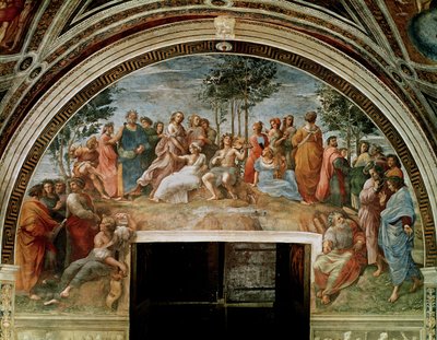 The Parnassus, from the Stanza delle Segnatura, 1510-11 by Raffaello Sanzio Raphael